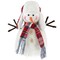 Northlight Snowman in Plaid Trapper Hat and Scarf Christmas Decoration - 10.25"
